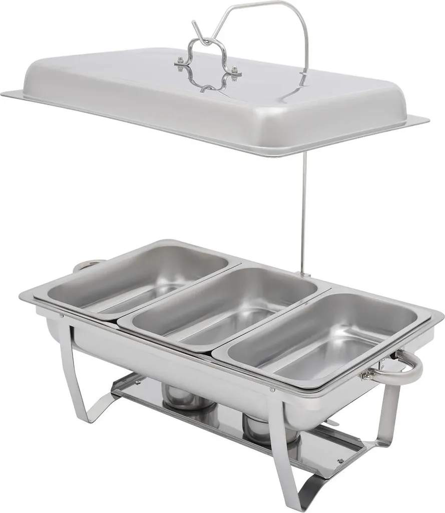 Chauffe-buffet Chafing Dish Inox 9L - Réchaud Professionnel pour Traiteur