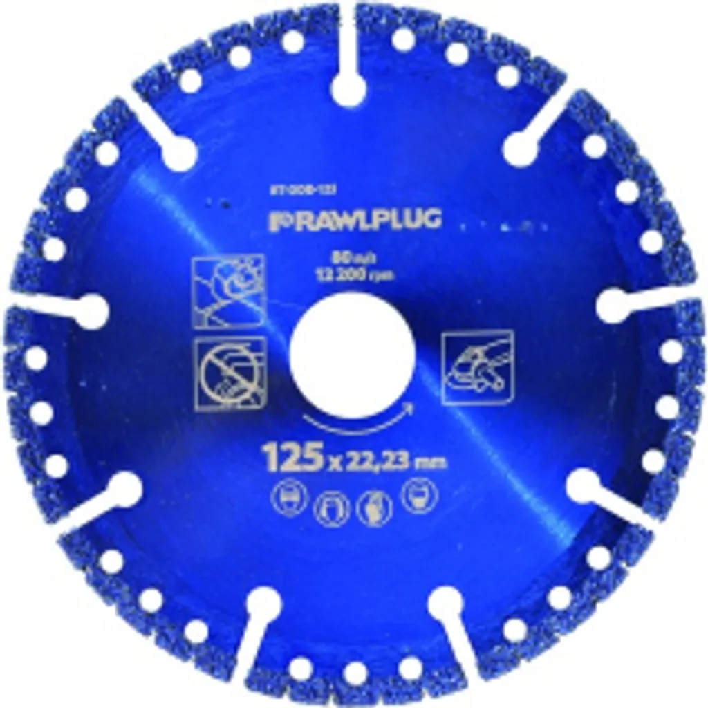 Rawlplug RT-DDE-125 Disco Diamantato 125mm x 22,23mm Multi-Materiale