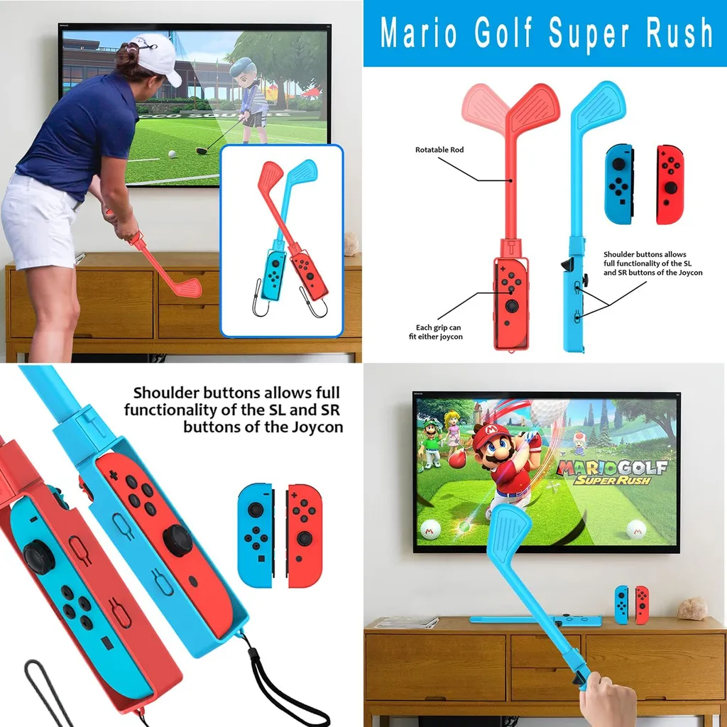 INF Pack Accessoires Nintendo Switch Sport 12 en 1 Multicolore Complet - 6
