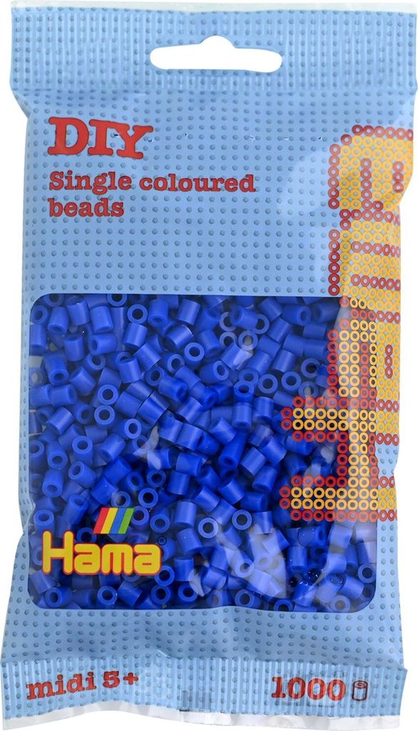 Hama zažehlovací korálky midi modré v sáčku 5,0 mm 1.000 Obrázek produktu 5