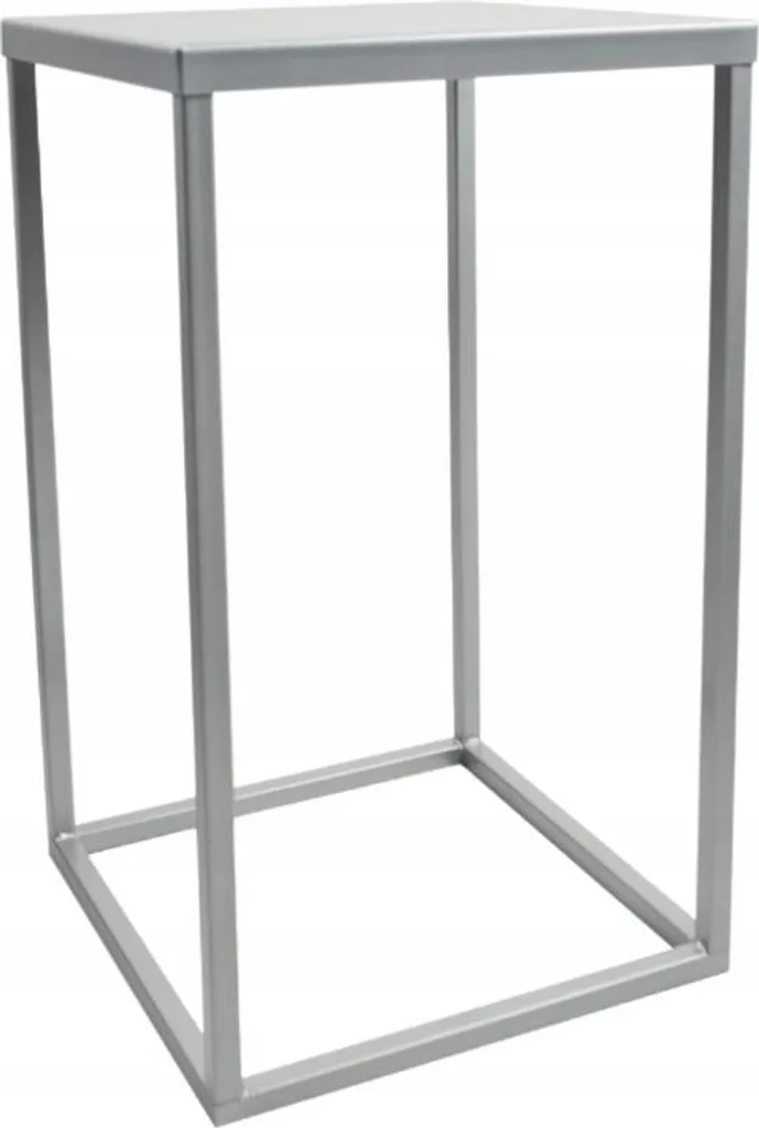 Sellette Porte-Plante Design Loft Argenté - Support de Pot de Fleurs Chic