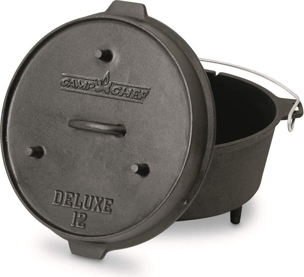 Camp Chef Deluxe Dutch Oven Set Schmortopf aus Gusseisen Grill BBQ Outdoor : 'CC-DO12'