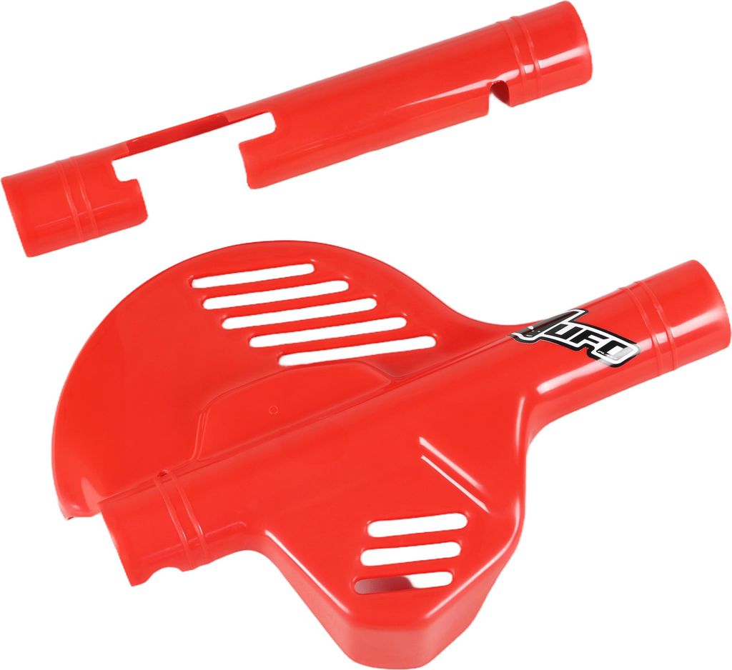 Bremsscheibenverkleidung UFO PLAST Abdeckung Bremsscheibe für Honda CR R XR 125 - 600 ccm Bj. 1985 - 1989, Farbe:rot UFO