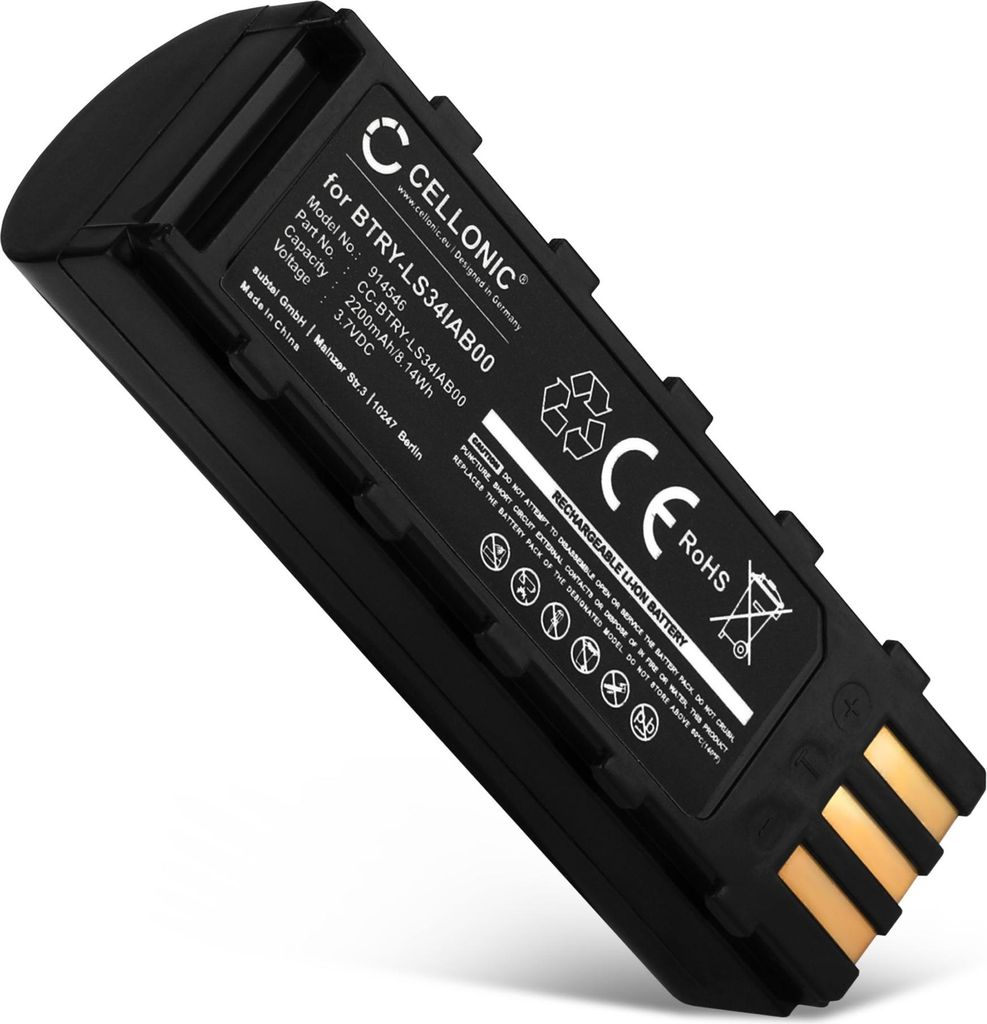 CELLONIC 1x Akku für Barcode Scanner Kompatibel mit Motorola Zebra MT2000, Kompatibel mit Motorola Symbol MT2000, Kompatibel mit Motorola MT2000, ...