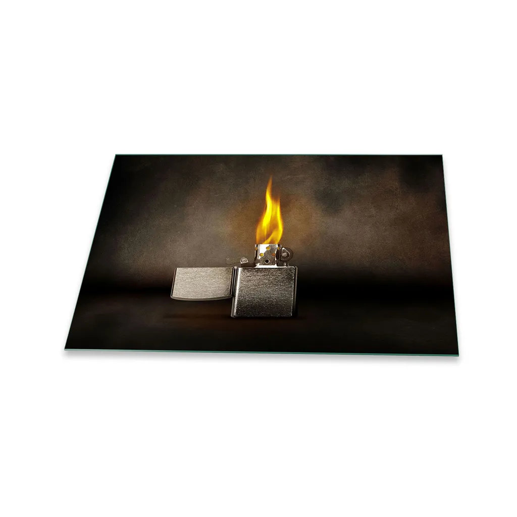 Copertura Piano Cottura 80x52 Vetro Nero Astratto - Protezione Elegante