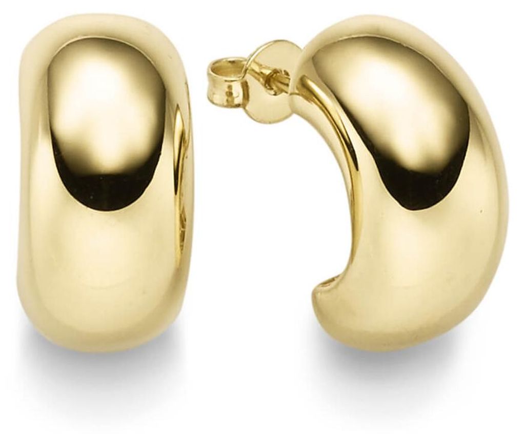 Paar Ohrringe Creolen-Stecker Ohrschmuck 20x10mm aus 585 Gold Gelbgold schlicht