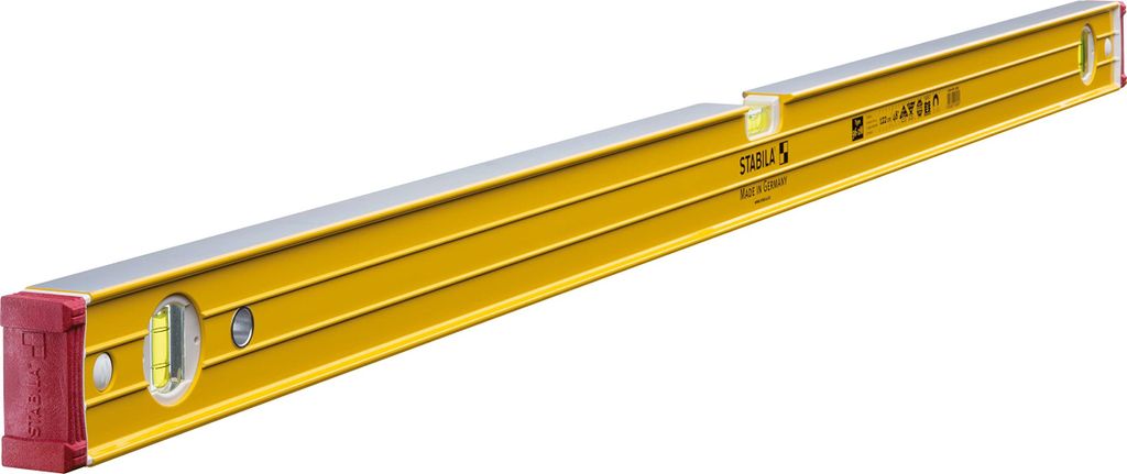 Stabila Aluminium Wasserwaage Type 96-2 M, 122 cm, mit Seltenerd-Magneten