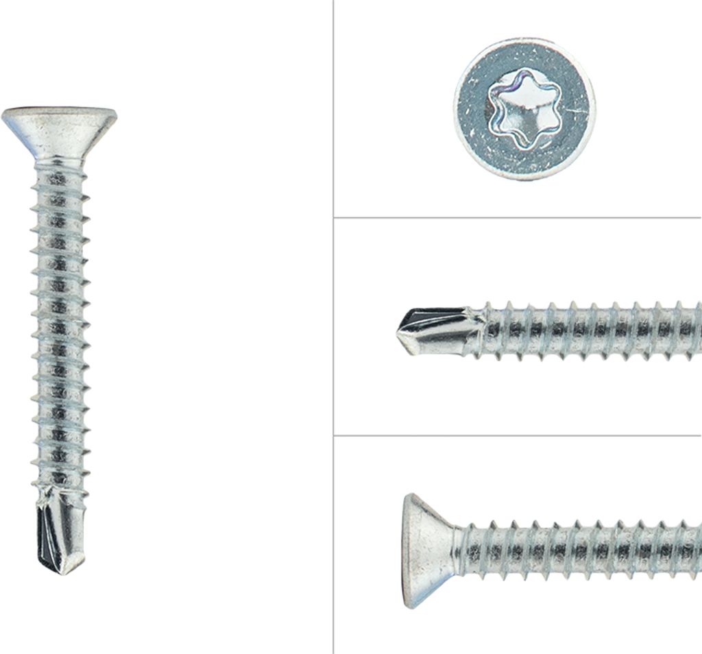 Bohrschrauben mit Bohrspitze Torx 4,2 x 32 mm verzinkt - 250 Stück