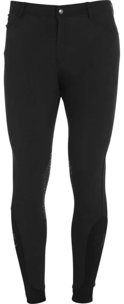 Equestro Culotte Homme Slim Fit Kneegrip Pantalon Équitation Noir 52