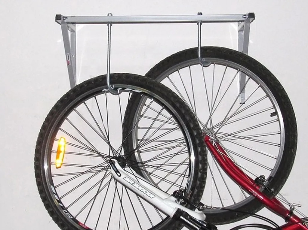 Support à vélos suspendu montage mural pour 2 vélos en acier robuste