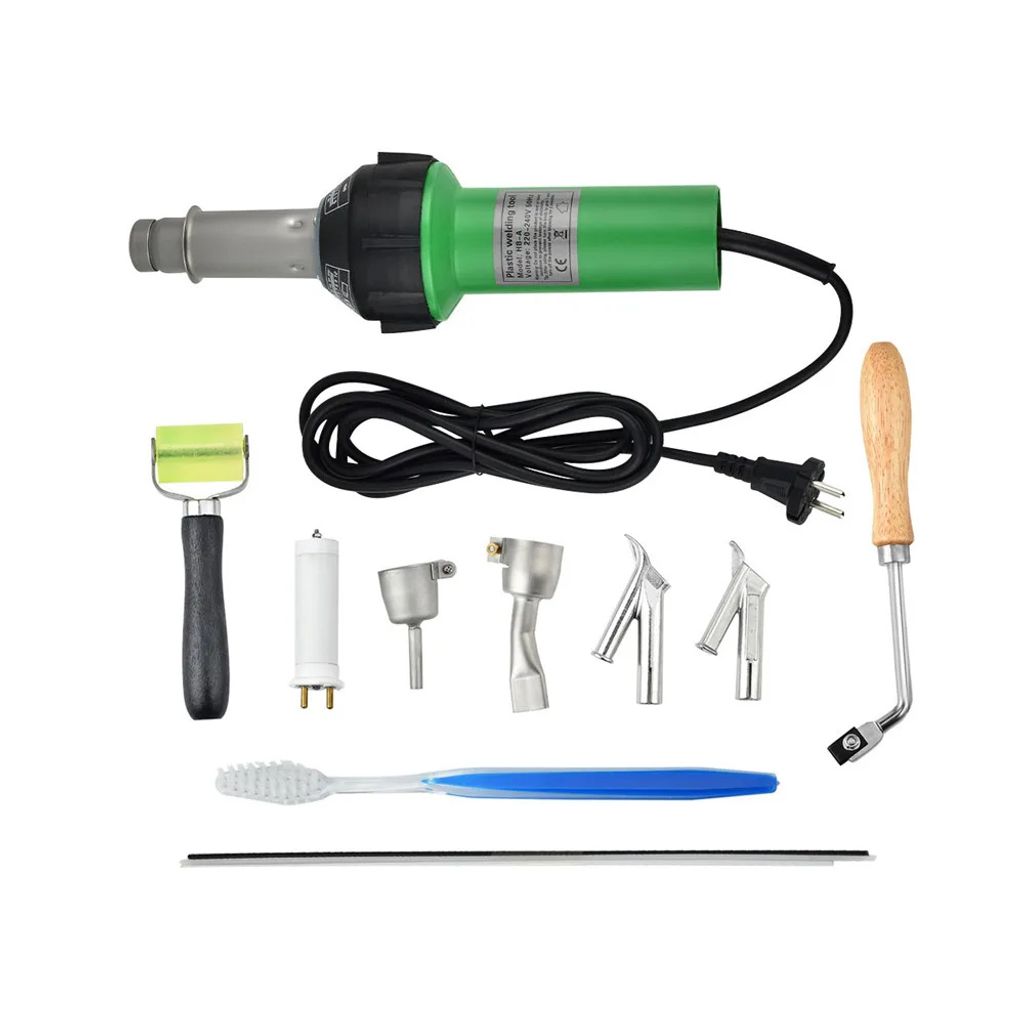 Plastikschweißgerät, einstellbare Temperatur, komplettes Werkzeugset, Einfaches Waffen Set, 1600W 220V EU-Stecker