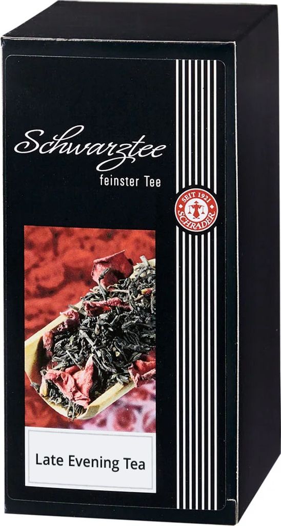 Schrader Schwarzer Tee Late Evening Tea, Teebeutel