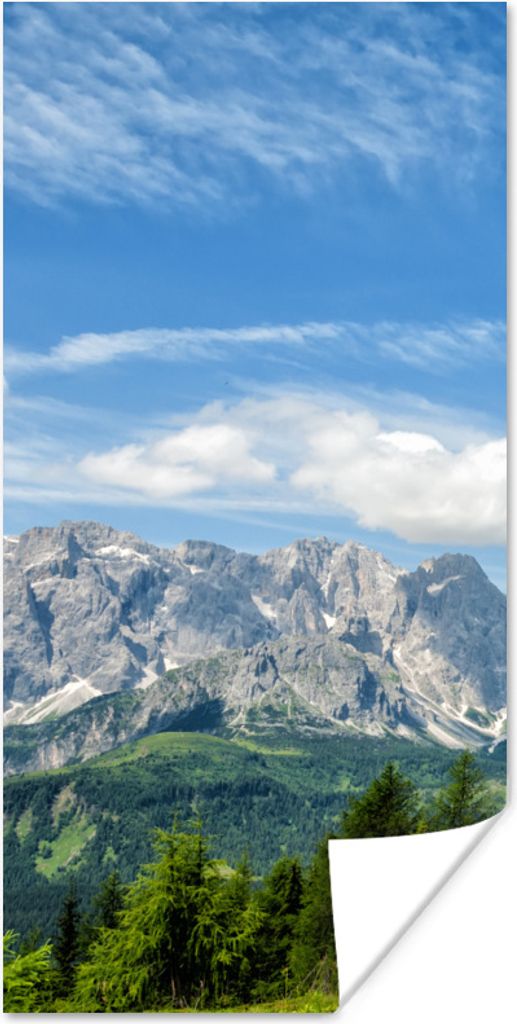 MuchoWow Poster Alpen - Berge - Gras 60x120 cm - Wandschmuck