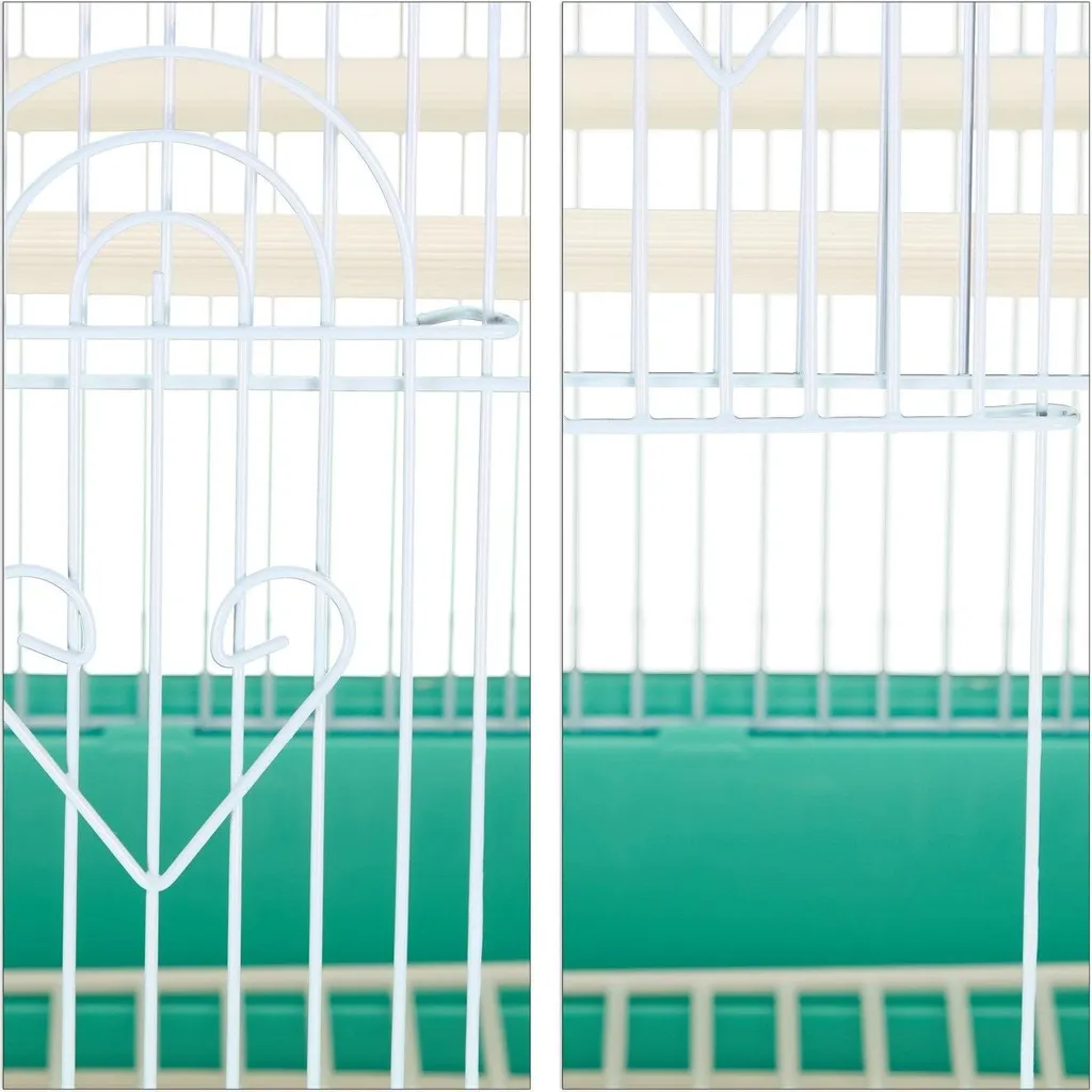Cage à oiseaux anti-projections avec perchoirs stables pour la maison