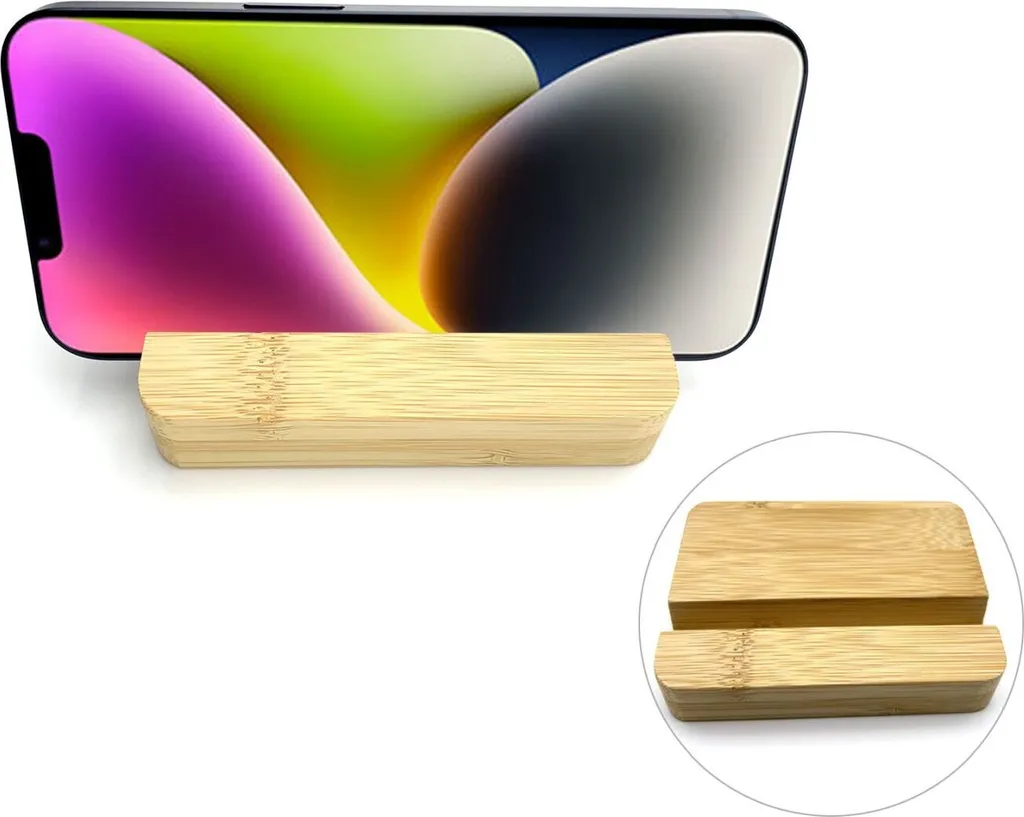 Supporto in Bambù per Smartphone e Tablet - Elegante Organizer Scrivania