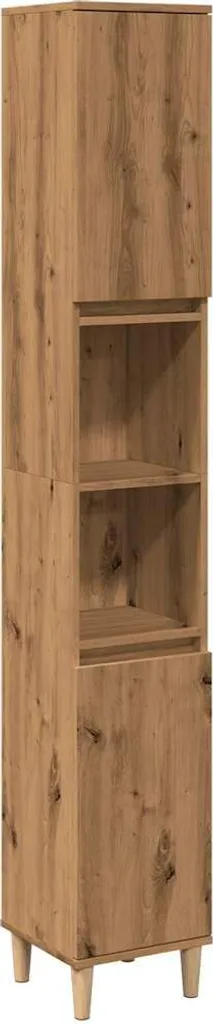 Mobiletto Colonna Bagno 30x30x190 - Effetto Rovere Artisan Materico - 2