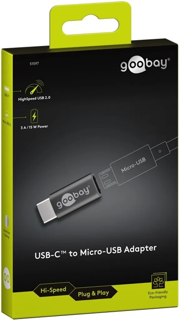 Convertisseur USB-C vers Micro-USB 2.0 Gris pour Charge et Sync PC - 6