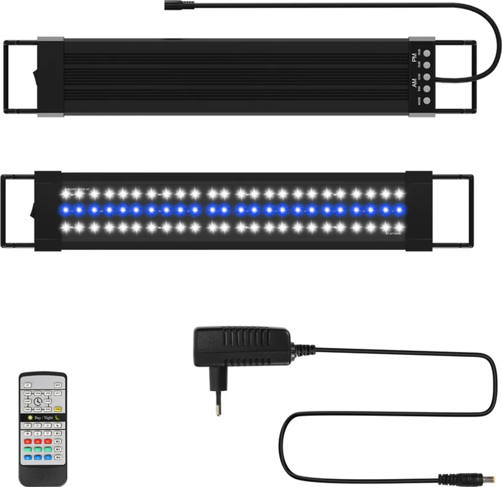 Plafoniera LED Acquario RGB Jopassy: Estensibile 55-80CM Telecomando