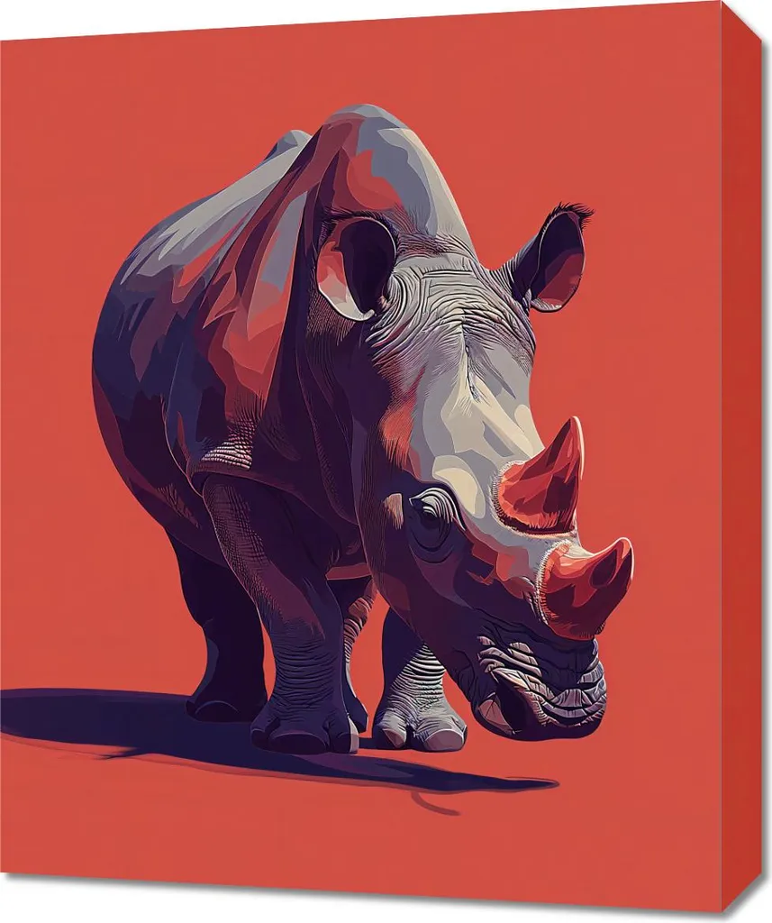 Quadro 50x60 cm Il Gigante in Marcia | Tela Artigianale di Alta Qualità