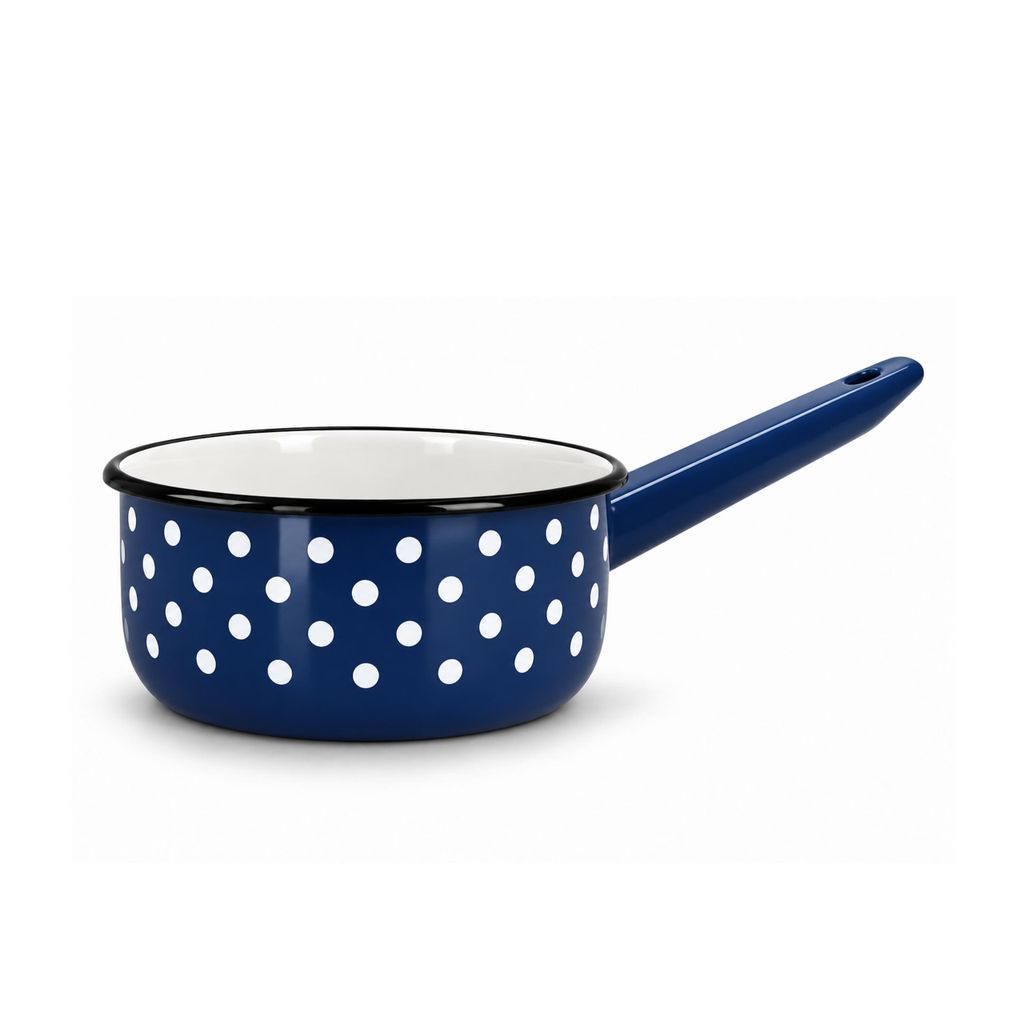 Kuketo | Emaille Milchtöpfe 1,5 l – Stieltopf Blau mit Produktbild 