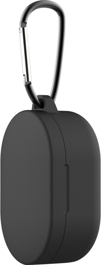 Kabellose Bluetooth-kompatibler Earphone Anti-Fall-Fall-Schutz-Silikon-Hülle mit Carabiner für Redmi Airdots 3-Schwarz