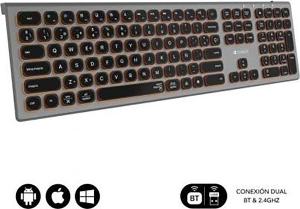 Subblim Master Funktastatur Silber Silber One Size