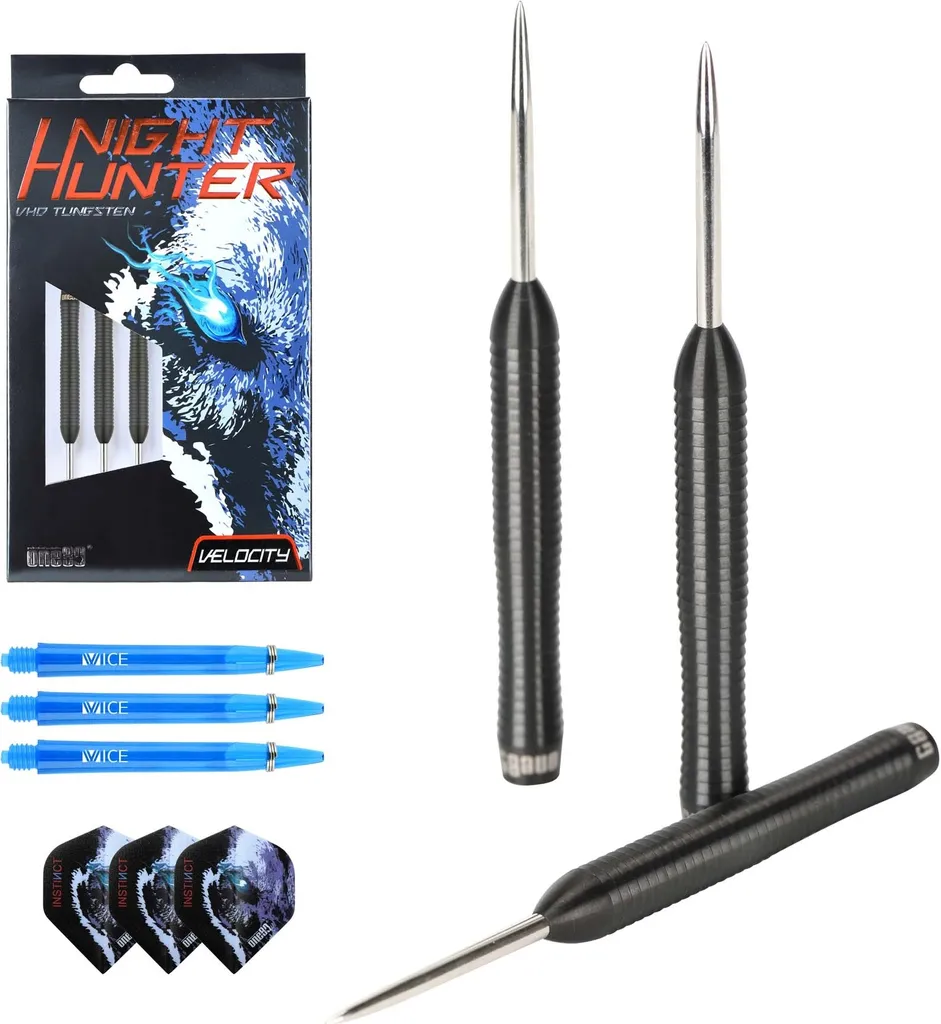 One80 Night Hunter Velocity 22g Steeldart - Fléchettes de Précision Pro - 7