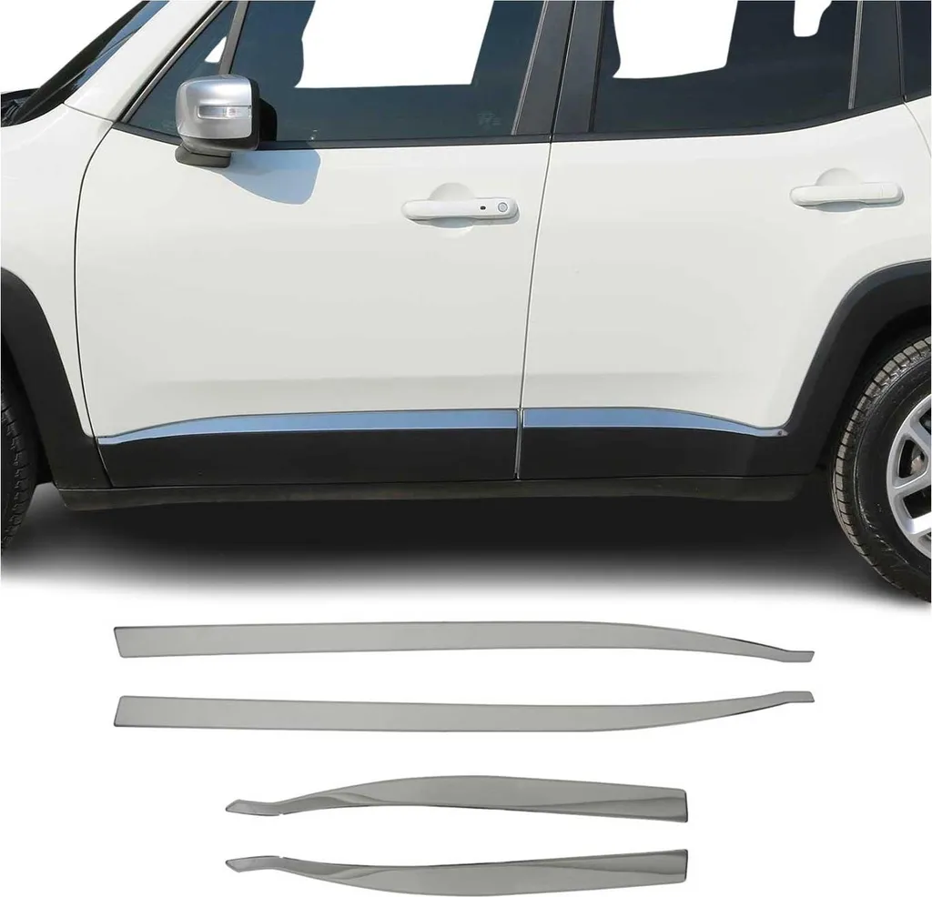 Protezioni Porte Jeep Renegade 2015-2024 | Modanature Cromo 4 Pezzi