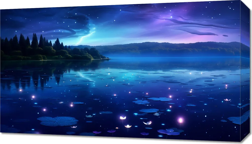 Tableau chambre zen Image 70 x 40 cm Lucioles chuchotantes apaisant