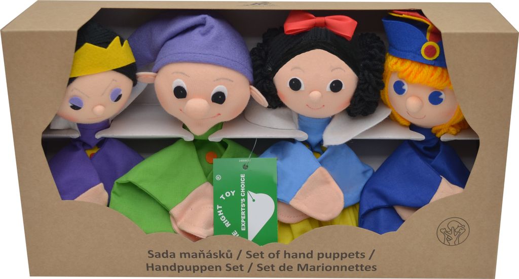 4er Set Handpuppen Schneewittchen 18,5 cm Mehrfarbig, 22791E