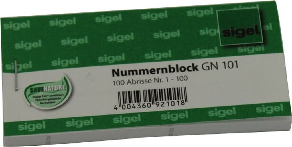 SIGEL GN101 Bloc de numérotation - 1-100, 5 couleurs Image du produit 