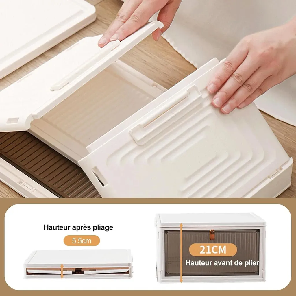 Caisse de rangement empilable 45 litres avec roulettes - Set de 3 - 6