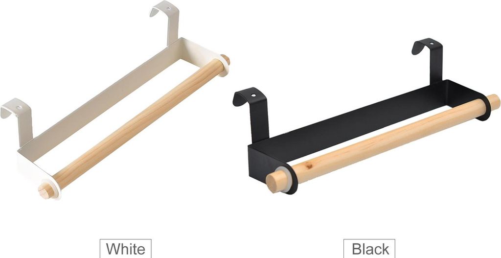 Holz-Badetuchhalter, Küchenaufbewahrung über Schrank, Bar, Badezimmerregalen, zum Aufhängen an Innen- oder Außenseiten von Türen, Halter, rost...