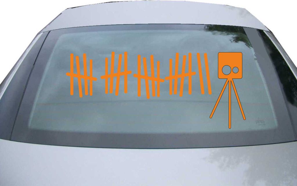 Indigos UG - Aufkleber Heckscheibe & Motorklappe DE2025 - orange - 600x257 mm - - Auto Scheiben Fenster Heckklappe Tuning Racing JDM - Die cut