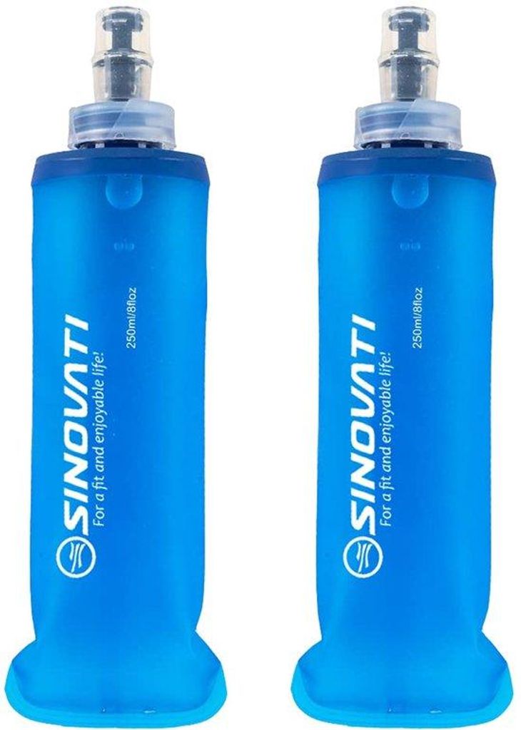Wasserdichte Trinkflasche, weich, BPA-frei, 250ml, blauw, für Sport