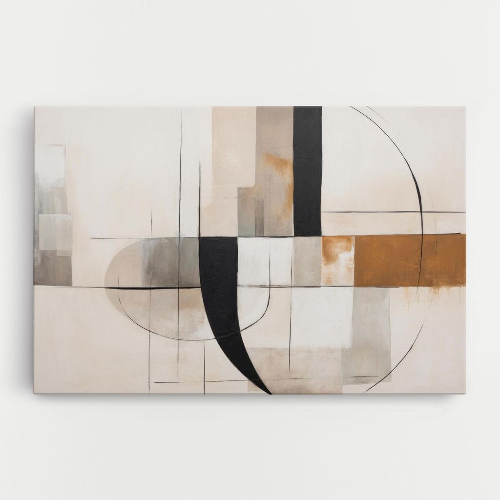 ARTHUB Leinwandbild 70x100 cm, Black Abstract Lines | Wohnzimmerdekoration, Hängende Bilder, Wanddekoration, Heimdekoration, Abstrakte, Abstrakt...