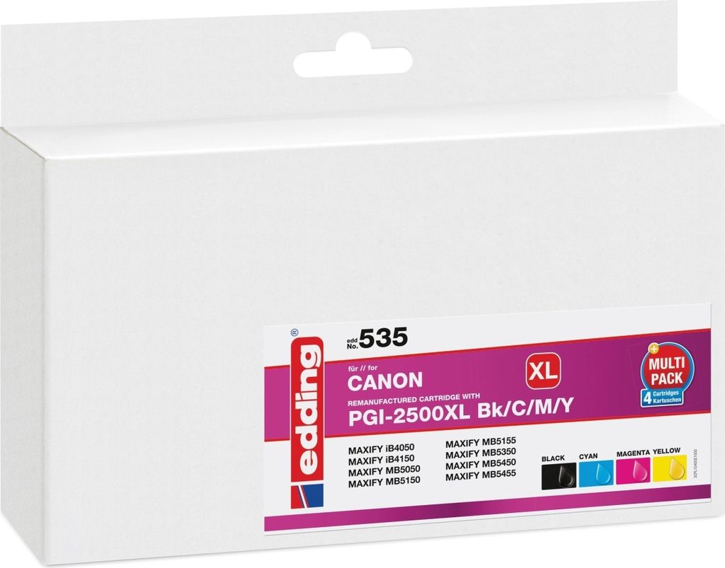 Druckerpatronen kompatibel mit Canon PGI-2500XLBk/C/M/Y Multipack Packung mit 6 Stück