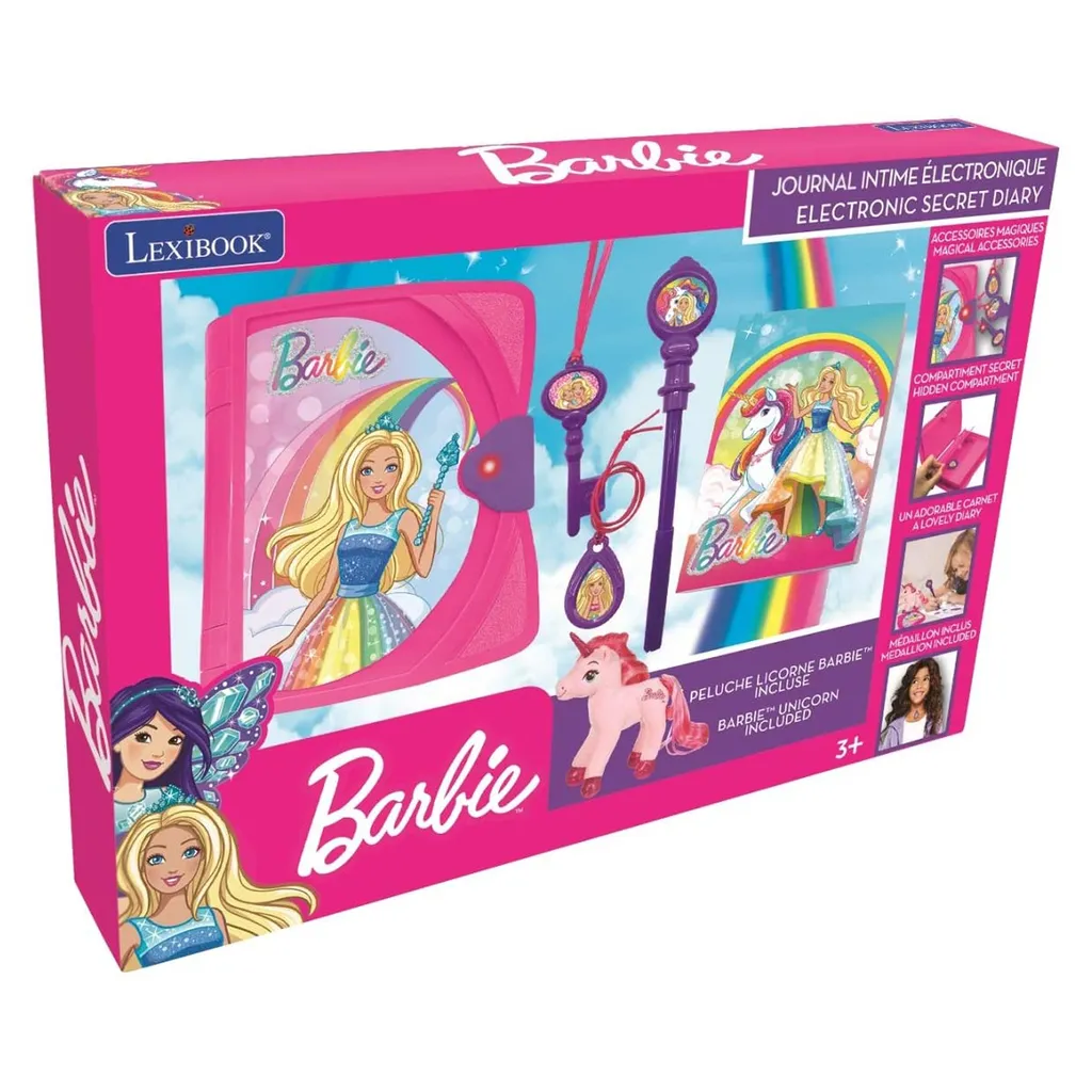 Journal Intime Électronique Barbie Lexibook pour Filles avec Code Rose - 4