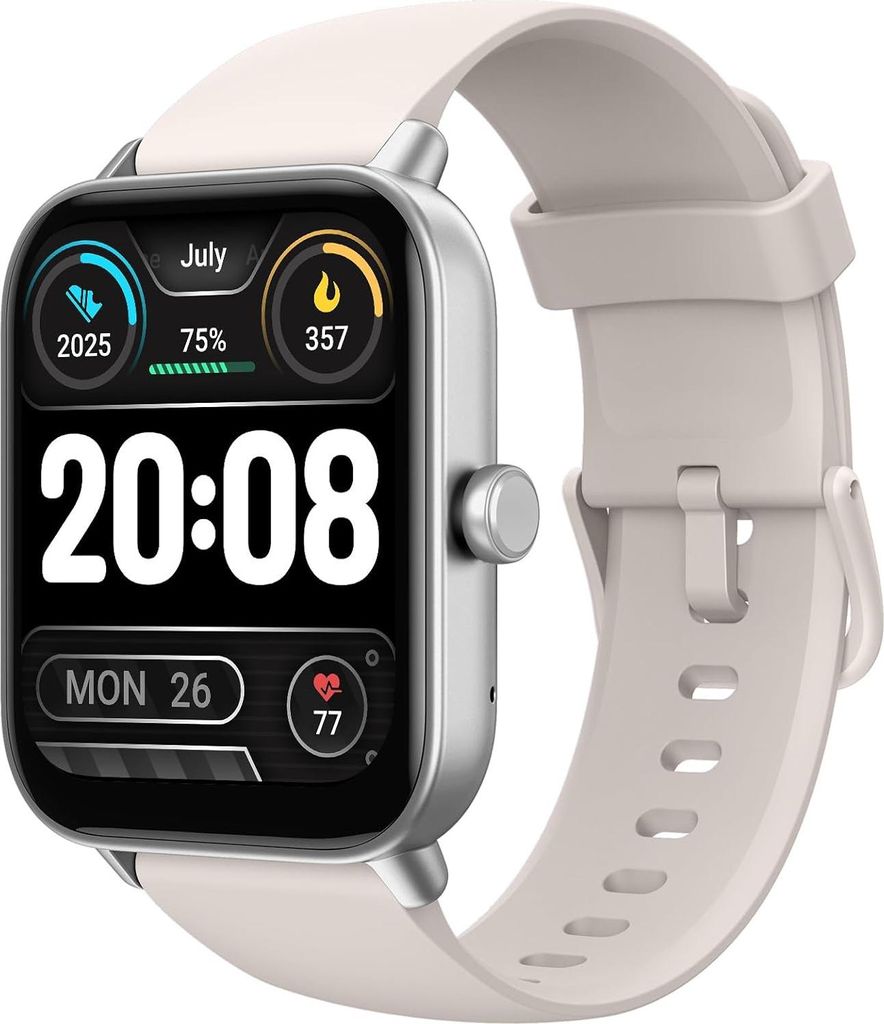TOOBUR Damen Smartwatch mit Alexa 1.8 Inch HD Display Telefonfunktion Fitness Tracker Puls Schlafmonitor 100 Sportmodi Android iOS