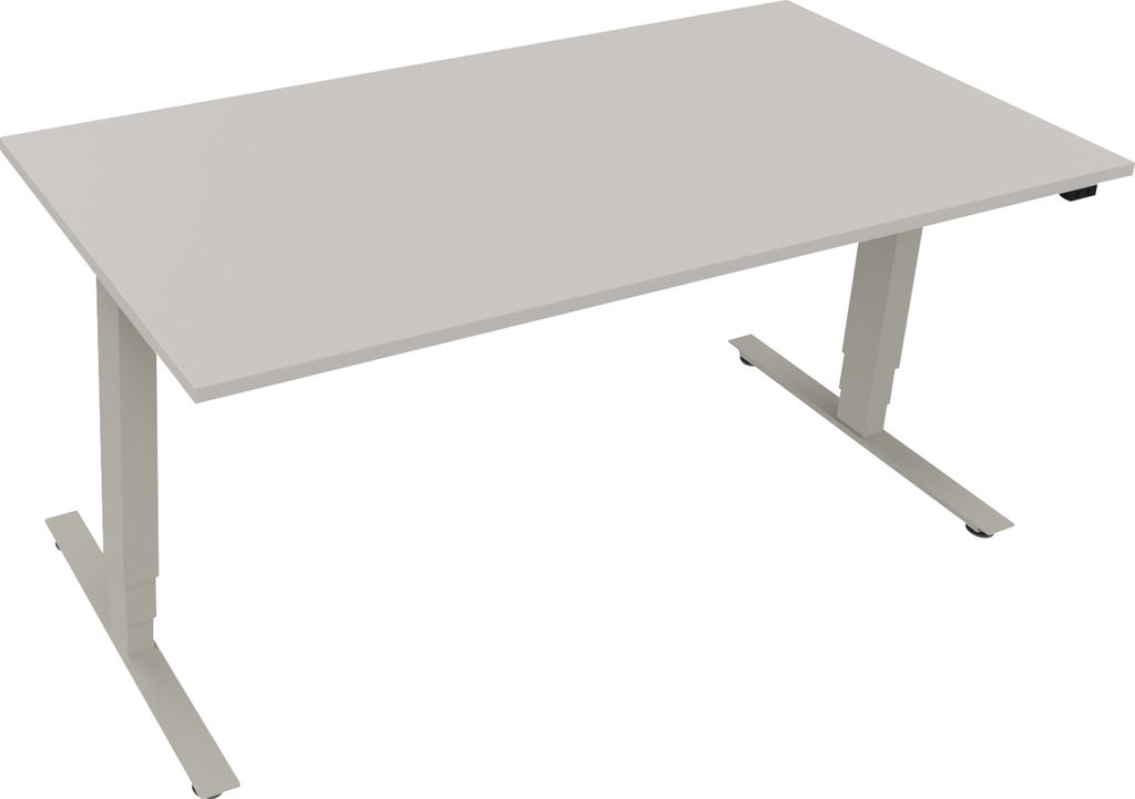 Sitz-/Stehtisch T-Kufe klappbar B1600xT800xH625-1285 si/Lichtgrau