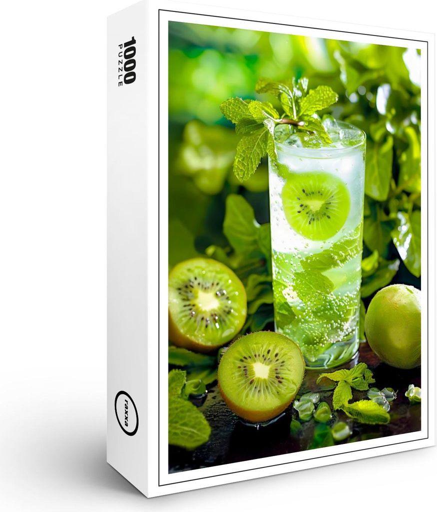 raxxa Premium-Puzzle "Kiwi Mint Fizz Green Refreshment", 1000 Teile