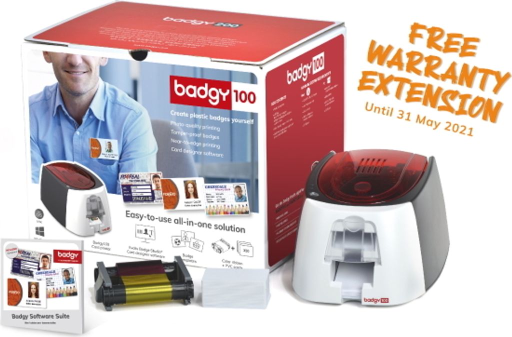Evolis Badgy 100, Sublimačná / tepelný prenos, 260 x 300 Obrázok produktu 