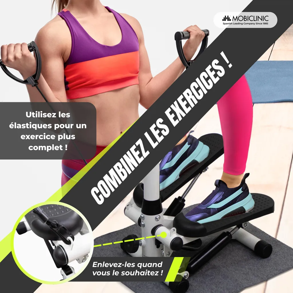 Stepper avec écran LCD et résistance ajustable Mobiclinic Step-Pro