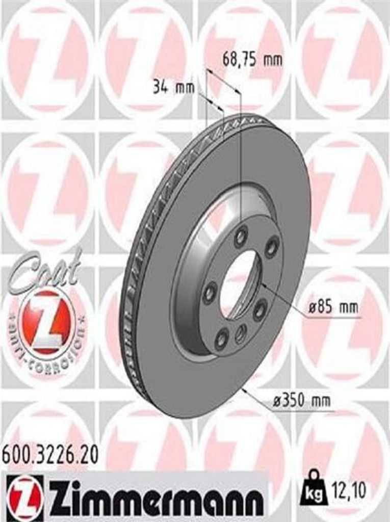 ZIMMERMANN Bremsscheibe Artikel: 600.3226.20
