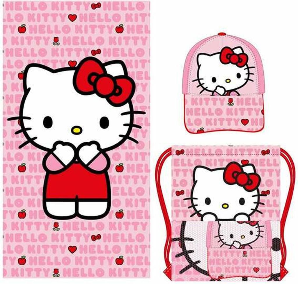 Strandbadetuch Hello Kitty Rosa