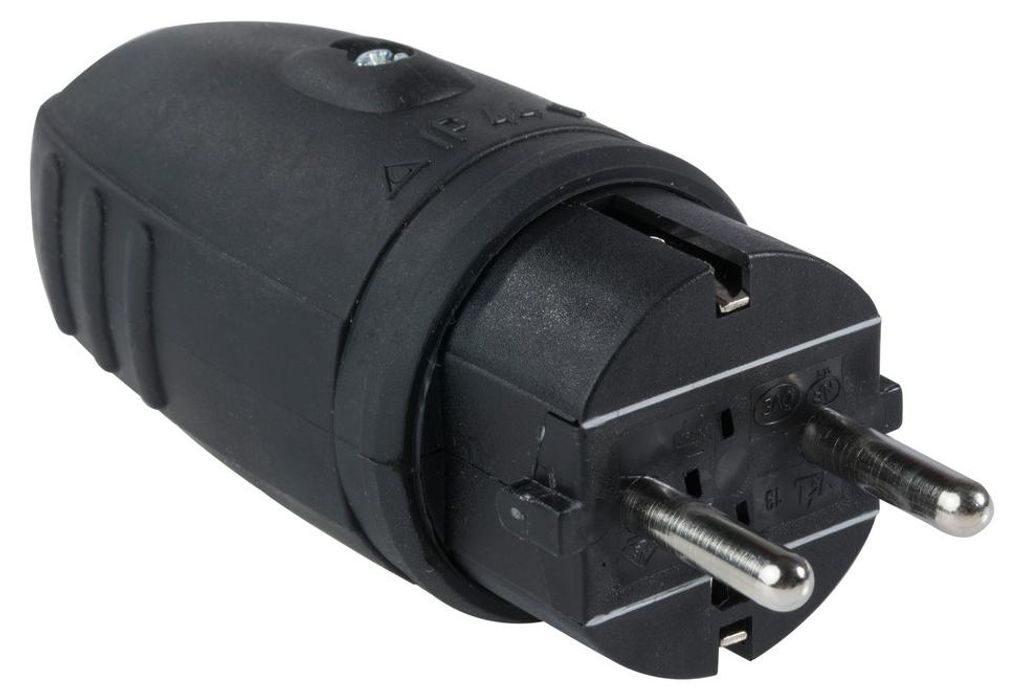 as-Schwabe 60410 as-Schwabe Gummi Schuko-Stecker Immagine del prodotto 