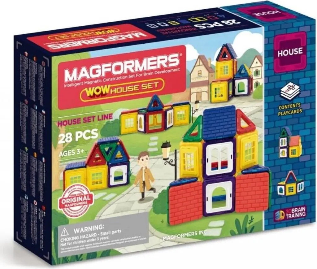 Jouet Magnétique de Construction Maison pour Activité Parent-Enfant