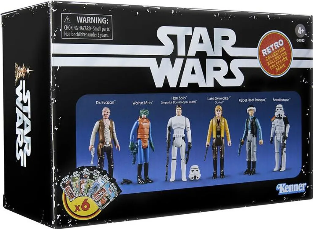 Pack 6 figurines Star Wars 9,5 cm avec détails authentiques et socles
