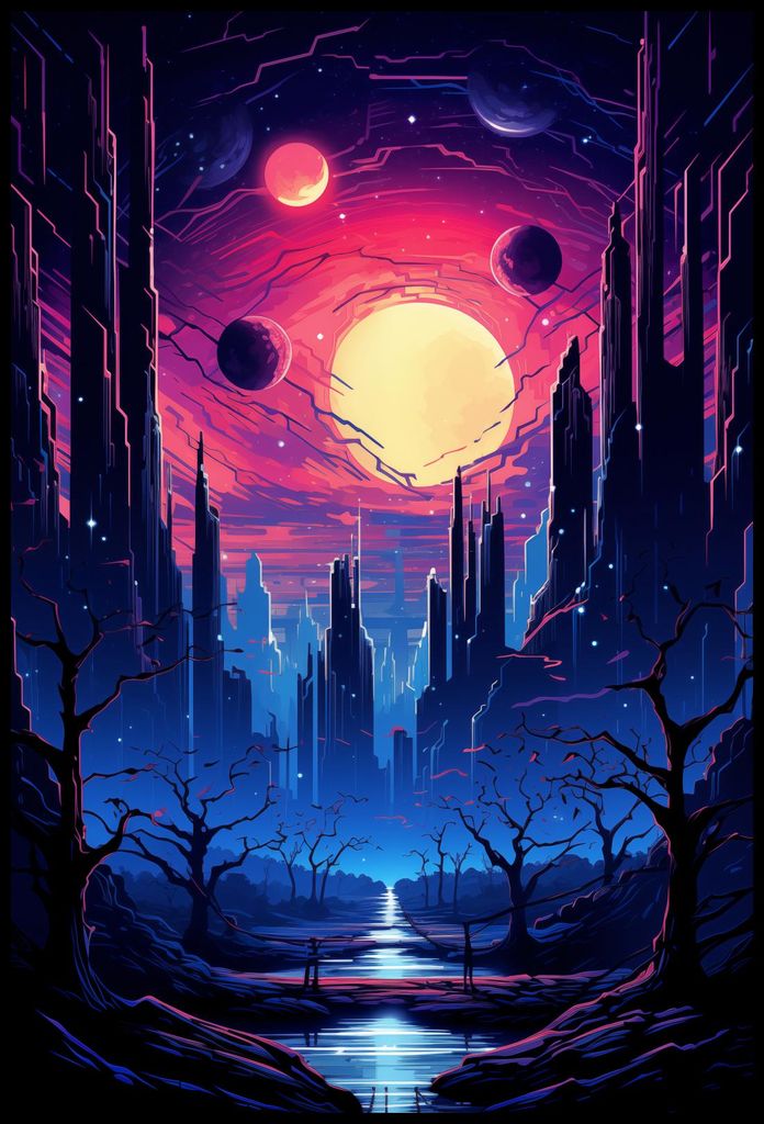 Plakat 68x101cm Sternenstadt