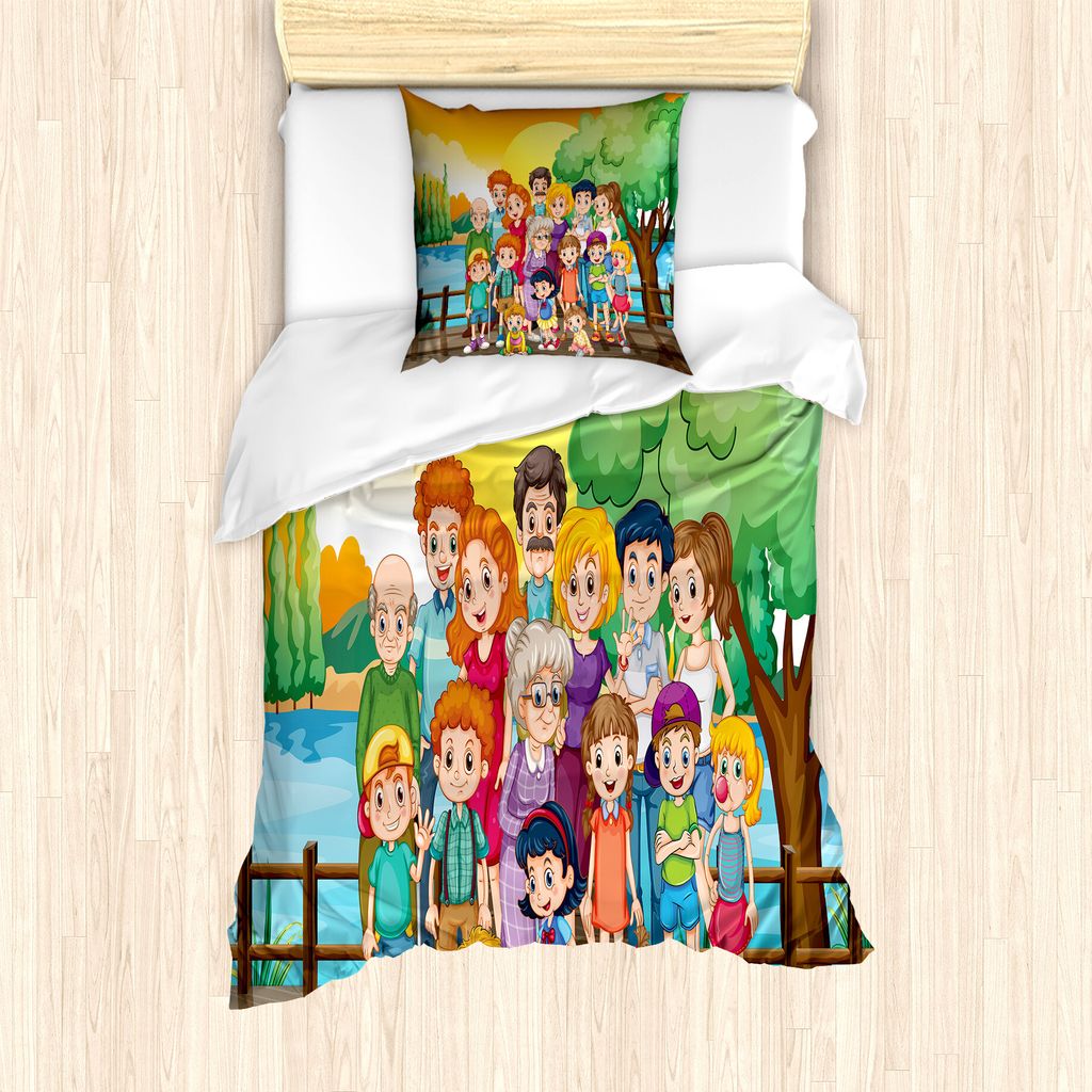 ABAKUHAUS Tante Bettbezug Set für Einzelbetten, Erwachsene und Kinder-Aufstellung, Milbensicher Allergiker geeignet mit Kissenbezug, 135 cm x 200 ...
